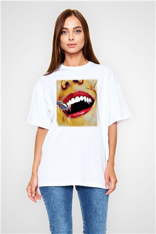 Diş hekimi Beyaz Unisex Oversize Tişört T-Shirt