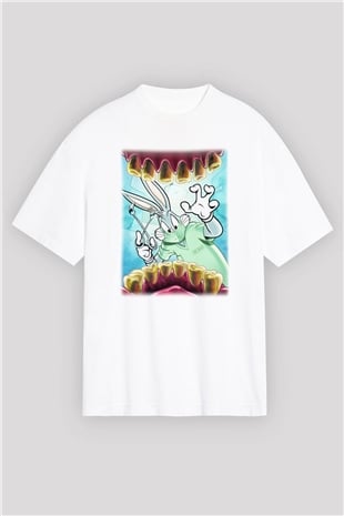 Diş hekimi Beyaz Unisex Oversize Tişört T-Shirt