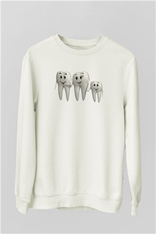 Diş hekimi Beyaz Unisex Sweatshirt