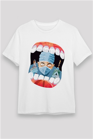 Diş hekimi Beyaz Unisex Tişört T-Shirt - TişörtFabrikası