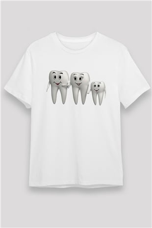 Diş hekimi Beyaz Unisex Tişört T-Shirt - TişörtFabrikası