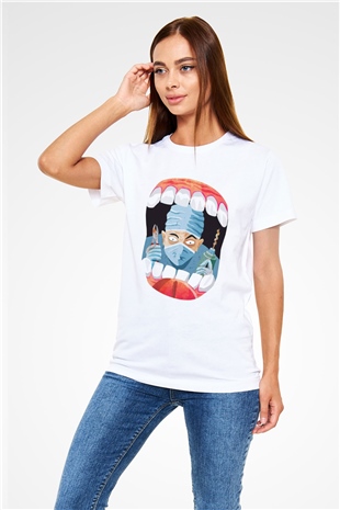 Diş hekimi Beyaz Unisex Tişört T-Shirt - TişörtFabrikası