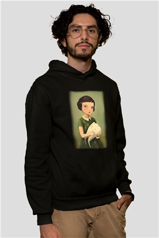 Diş hekimi Siyah Unisex Kapşonlu Sweatshirt