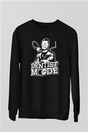 Diş Hekimi Siyah Unisex Sweatshirt