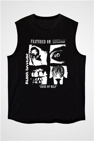 Discharge Siyah Unisex Kolsuz Tişört