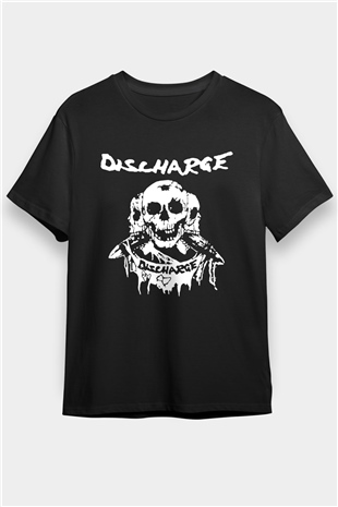 Discharge Siyah Unisex Tişört T-Shirt - TişörtFabrikası