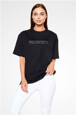 Dishonored 2 Siyah Unisex Oversize Tişört T-Shirt
