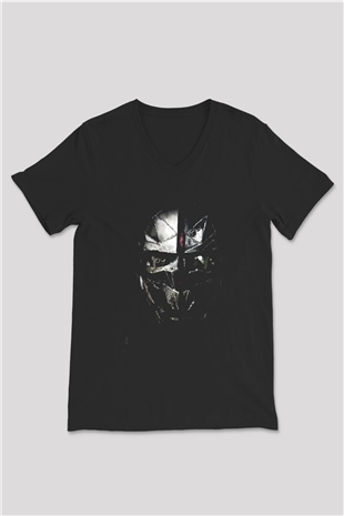Dishonored 2 Siyah Unisex V Yaka Tişört T-Shirt