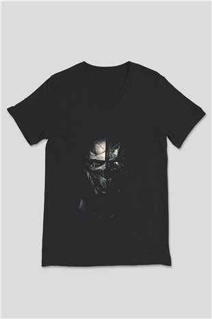 Dishonored 2 Siyah Unisex V Yaka Tişört