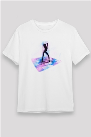 Disko Beyaz Unisex Tişört T-Shirt - TişörtFabrikası