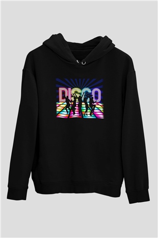 Disko Siyah Unisex Hoodie
