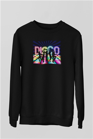 Disko Siyah Unisex Sweatshirt
