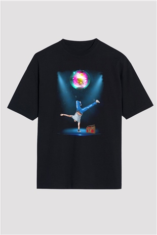 Disko Siyah Oversize Tişört Oversize T-shirt - TişörtFabrikası