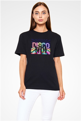 Disko Siyah Unisex Tişört T-Shirt - TişörtFabrikası
