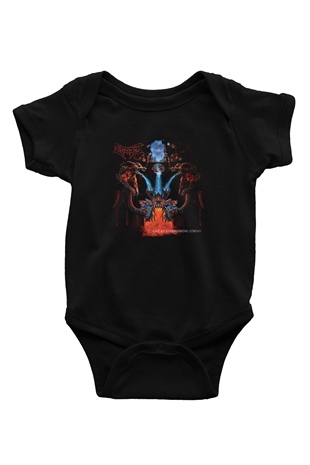 Dismember Baskılı Unisex Siyah Bebek Body - Zıbın