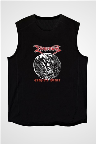 Dismember Baskılı Unisex Siyah Kolsuz Tişört