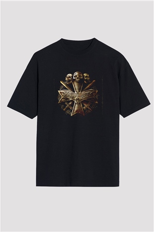 Dismember Baskılı Unisex Siyah Oversize Tişört