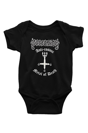Dissection Baskılı Unisex Siyah Bebek Body - Zıbın