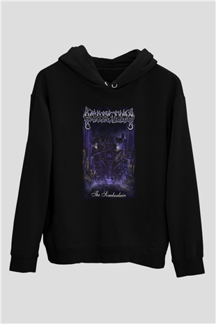 Dissection Baskılı Unisex Siyah Kapüşonlu Sweatshirt