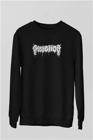 Dissection Baskılı Unisex Siyah Sweatshirt