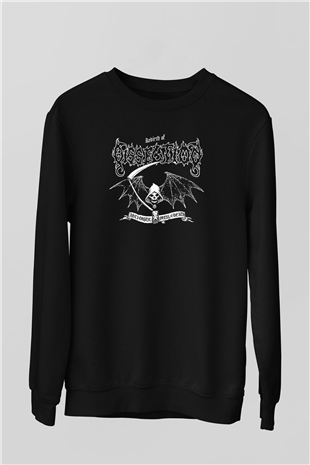 Dissection Baskılı Unisex Siyah Sweatshirt