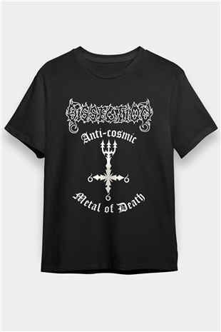 Dissection Baskılı Unisex Siyah Tişört - Tshirt