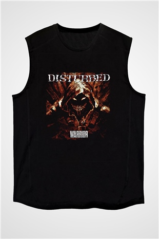 Disturbed Baskılı Unisex Siyah Kolsuz Tişört