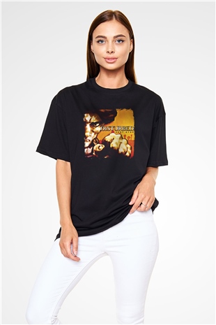 Disturbed Baskılı Unisex Siyah Oversize Tişört