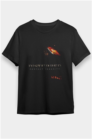 Disturbed Baskılı Unisex Siyah Tişört