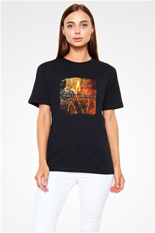 Disturbed Baskılı Unisex Siyah Tişört