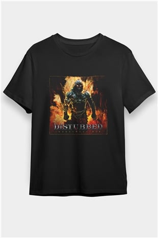 Disturbed Baskılı Unisex Siyah Tişört