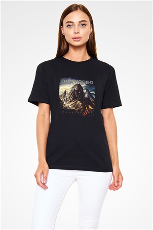 Disturbed Baskılı Unisex Siyah Tişört