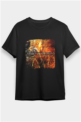 Disturbed Baskılı Unisex Siyah Tişört