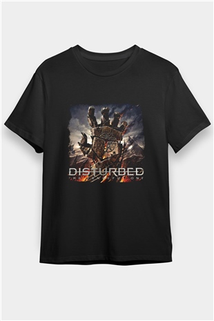 Disturbed Baskılı Unisex Siyah Tişört
