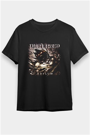 Disturbed Baskılı Unisex Siyah Tişört