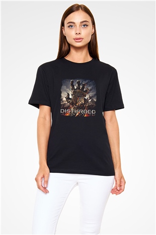 Disturbed Baskılı Unisex Siyah Tişört