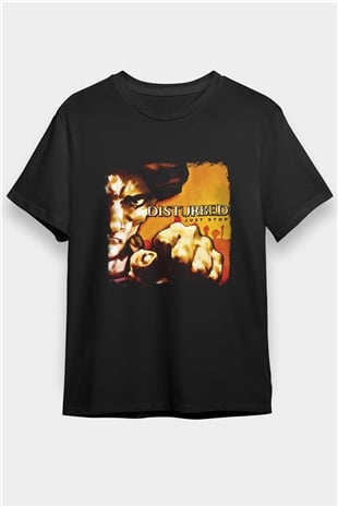 Disturbed Baskılı Unisex Siyah Tişört