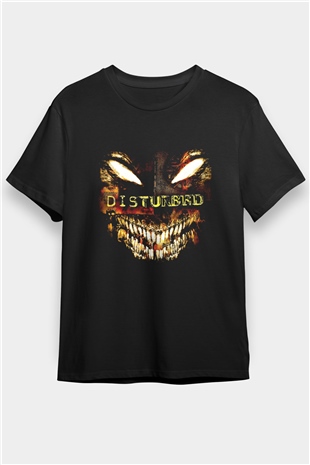 Disturbed Baskılı Unisex Siyah Tişört