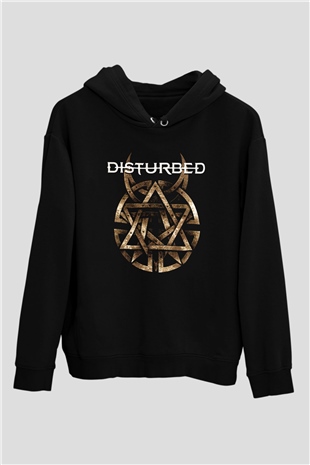 Disturbed Siyah Unisex Hoodie
