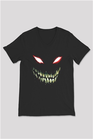 Disturbed Siyah Unisex V Yaka Tişört T-Shirt