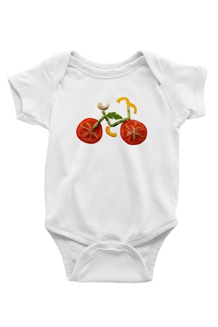 Diyetisyen Baskılı Beyaz Unisex Bebek Body - Zıbın