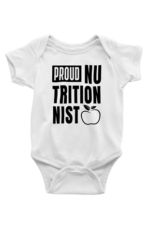 Diyetisyen Beyaz Bebek Body - Zıbın