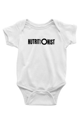 Diyetisyen Beyaz Bebek Body - Zıbın