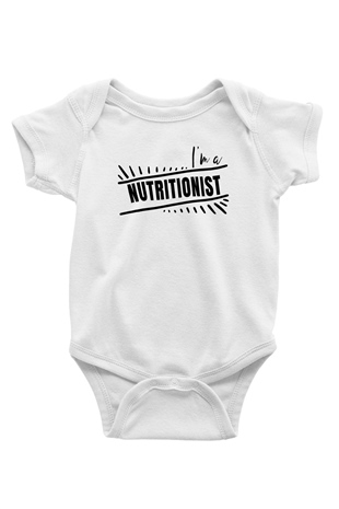 Diyetisyen Beyaz Bebek Body - Zıbın