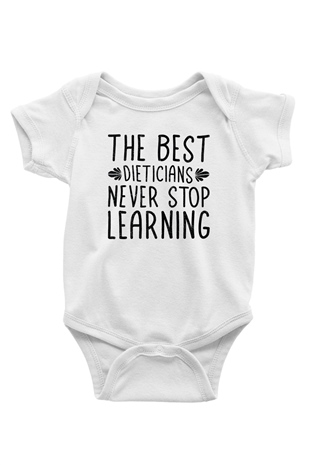 Diyetisyen Beyaz Bebek Body - Zıbın
