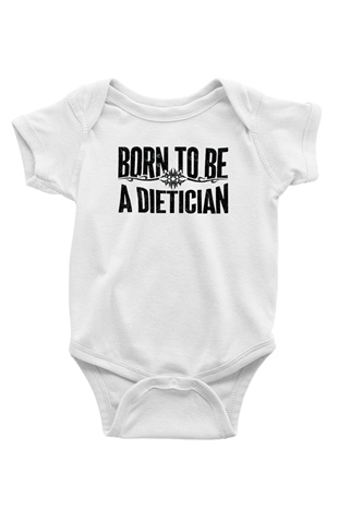 Diyetisyen Beyaz Bebek Body - Zıbın