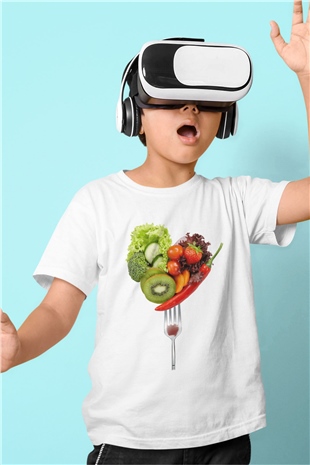 Diyetisyen Beyaz Unisex Çocuk Tişört