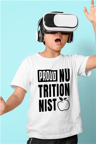 Diyetisyen Beyaz Unisex Çocuk Tişört