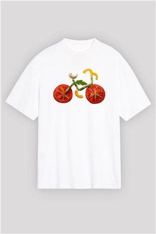 Diyetisyen Beyaz Unisex Oversize Tişört T-Shirt