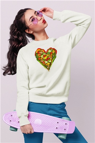 Diyetisyen Beyaz Unisex Sweatshirt